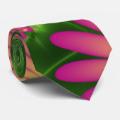 ピンクファンタジー花モダン抽象芸術フラクタル ネクタイ (ロール)