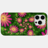 ピンクファンタジー花モダン抽象芸術フラクタル Case-Mate iPhoneケース (裏面 (横))