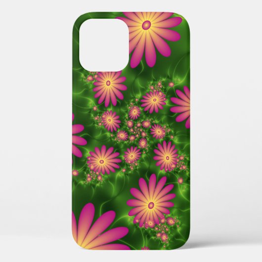 ピンクファンタジー花モダン抽象芸術フラクタル Case-Mate iPhoneケース (裏面)