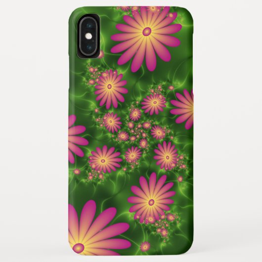 ピンクファンタジー花モダン抽象芸術フラクタル Case-Mate iPhoneケース (裏面)
