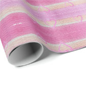 ピンクファンダンゴパープルバレンタインハート水彩 ラッピングペーパー (ロールコーナー)