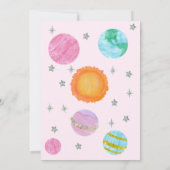 ピンクファーストのまわりにトリップザ・サンガール1st誕生日 招待状 (裏面)