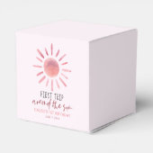 ピンクファーストのまわりにトリップザ・サン1歳の誕生日パーティー フェイバーボックス (裏面サイド)