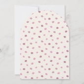 ピンクファーストパーソナライズされたロデオピンクアーチ誕生日 招待状 (裏面)