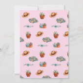 ピンクファーストロデオカウガールウェスタン誕生日パーティー 招待状 (裏面)