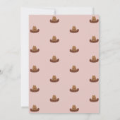 ピンクファーストロデオカウボーイ子供の誕生日招待状 招待状 (裏面)