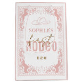 ピンクファーストロデオ誕生日抱き枕 – 西カウギ ミディアムペーパーバッグ (正面)