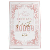 ピンクファーストロデオ誕生日抱き枕 – 西カウギ ミディアムペーパーバッグ (裏面)