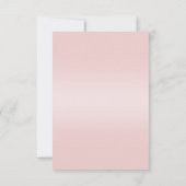 ピンクファースト誕生日ベビーガールフォト招待状 (裏面)