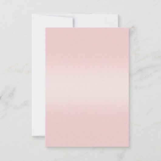 ピンクファースト誕生日ベビーガールフォト招待状 (裏面)