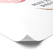 ピンクファーストRodeoベビーガール1stバースデーウェルカム ポスター (角)