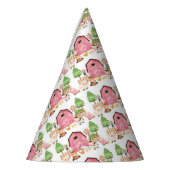 ピンクファームアニマルズ誕生日 パーティーハット (左)