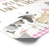 ピンクファームツーズスウィート誕生日トリートサイン ポスター (角)