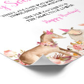 ピンクファームハウスアニマルズ納屋周囲の庭ベビーソック狩り ポスター (角)