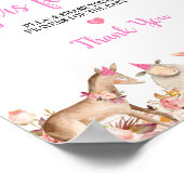 ピンクファームハウスアニマルズ納屋周囲の庭祈りの言葉forベビー ポスター (角)