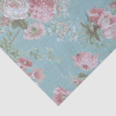 ピンクファームハウスバラオンブルーバックグラウンド 薄葉紙 (詳細)