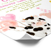 ピンクファームパーティー動物の誕生日タイムカプセル ポスター (角)