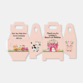 ピンクファームフローラ納屋周囲の庭誕生日パーティーお願いボックス フェイバーボックス (折り畳みなし)