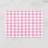 ピンクファームフローラ赤ちゃんシャワー予約リクエスト エンクロージャーカード (裏面)