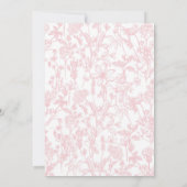 ピンクファームベビーシャワーの招待 招待状 (裏面)