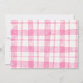 ピンクファーム写真1st誕生日サンキューカード 招待状 (裏面)