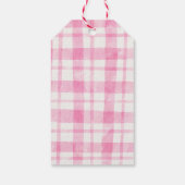 ピンクファーム動物の女の子の誕生日パーティー ギフトタグ (裏面)