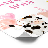 ピンクファーム動物の誕生日パーティウォーターリングホール ポスター (角)