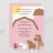 ピンクファーム招待状 招待状 (正面/裏面)