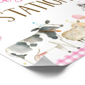 ピンクファーム放牧ステーション誕生日サイン ポスター (角)