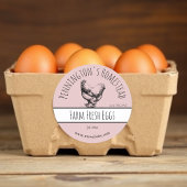 ピンクファーム生卵ラベル ラウンドシール