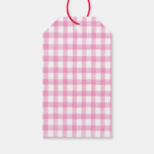 ピンクファーム納屋周囲の庭誕生日 ギフトタグ (裏面)