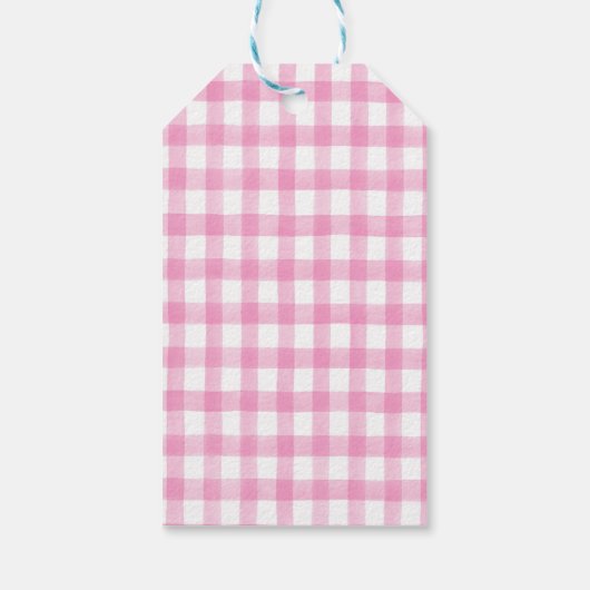 ピンクファーム納屋周囲の庭誕生日 ギフトタグ (裏面)