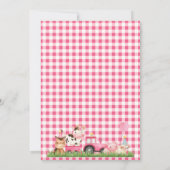 ピンクファーム聞いたことがあるMoos誕生日 招待状 (裏面)