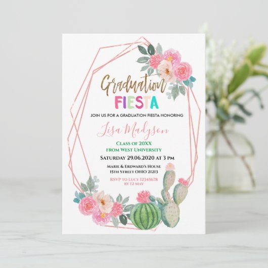 ピンクフィエスタエクセシションパーティー招待状 招待状 (スタンド正面)