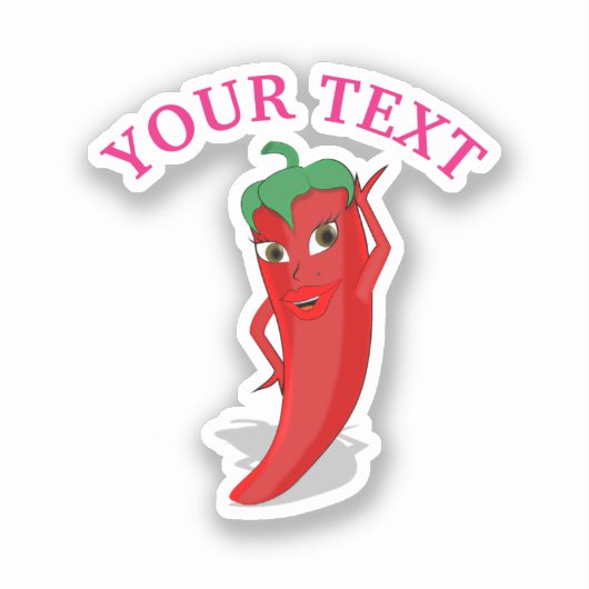 ピンクフィエスタブライダルシャワーとレッドホットペッパーDiva シール (正面)