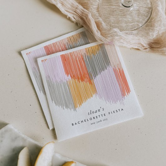 ピンクフィエスタモダンフリンジバチェロレッテ スタンダードカクテルナプキン