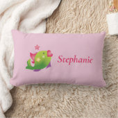ピンクフィッシュスターガールズかわいい動物の誕生日名 ランバークッション (ブランケット)