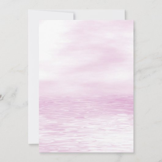 ピンクフィッシュベビーシャワー招待状 招待状 (裏面)