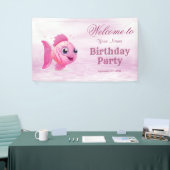 ピンクフィッシュ誕生日へようこそ 横断幕 (トレードショー)