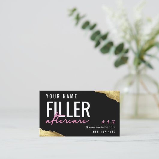 ピンクフィラー・アフターケア・カード 名刺 (スタンド正面)