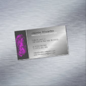 ピンクフィンガープリントPI調査員の名刺 マグネット名刺 (インサイチュ)