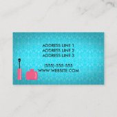 ピンクフィンガー爪、 ネイルオンブルー爪、 ネイルスタジオ 名刺 (裏面)