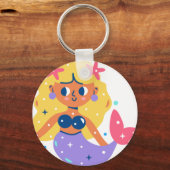 ピンクフィンズマーメイド キーホルダー (正面)