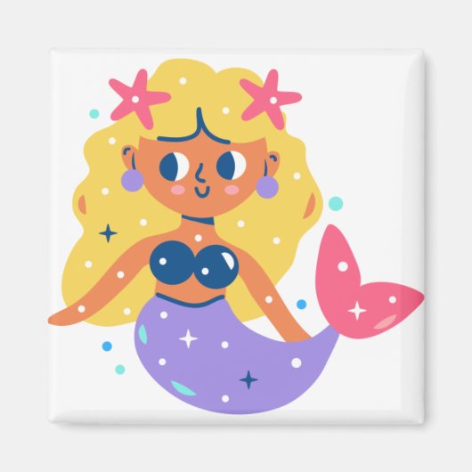 ピンクフィンズマーメイド マグネット (正面)