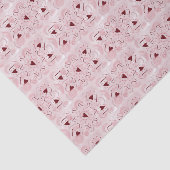 ピンクフィールド渦巻形のの赤いハート 薄葉紙 (詳細)