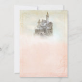 ピンクフェアヤリーストーリーブックキャッスルブライダルシャワー 招待状 (裏面)