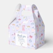 ピンクフェアヤルプリンセスユニコーン1st誕生日パーティー フェイバーボックス (裏面サイド)