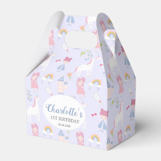 ピンクフェアヤルプリンセスユニコーン1st誕生日パーティー フェイバーボックス