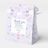 ピンクフェアヤルプリンセスユニコーン1st誕生日パーティー フェイバーボックス (裏面サイド)