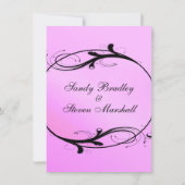 ピンクフェアユタレ結婚式招待状 招待状 (裏面)